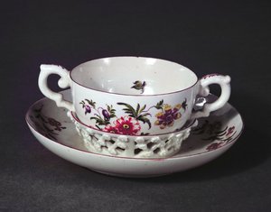 Derby trembleuse kop og underkop, ca. 1758 (porcelæn)